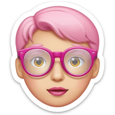  a barbie pink glasses sticker