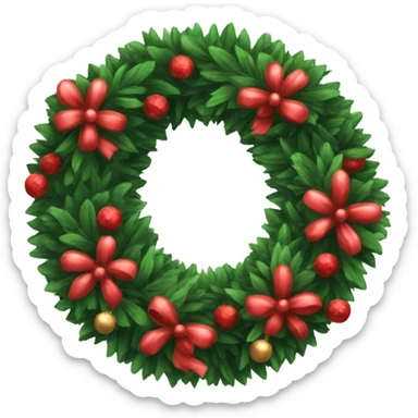 Christmas wreath no ornaments  sticker
