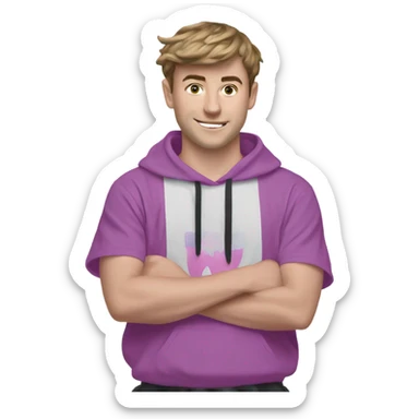 MrBeast wearing a tutu￼ sticker