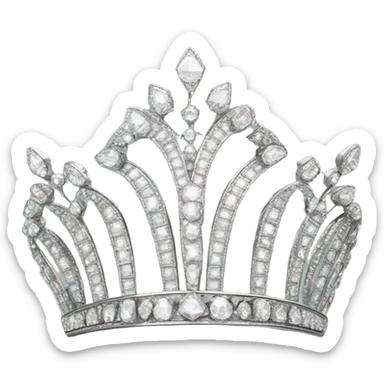 art deco diamond tiara sticker
