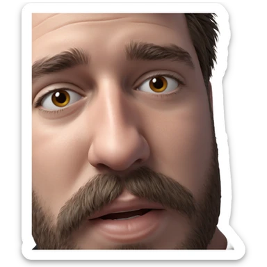 realistic portrait of a man sticker