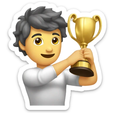 BRAZO MUSCULOSO SOSTENIENDO TROFEO sticker