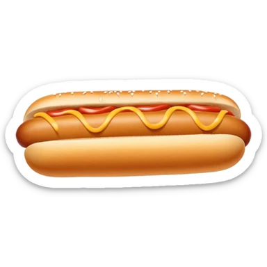 hotdog bun without sausage, just bread sticker