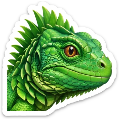
iguana, front face sticker