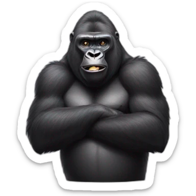 Gorilla saying hey sticker