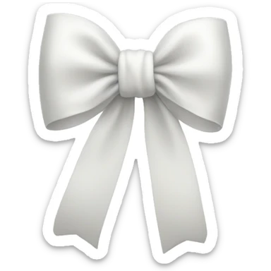 White bow sticker