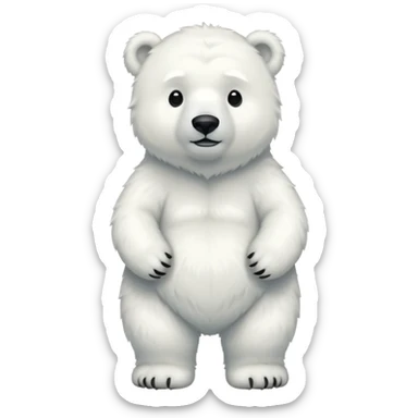 White Bear whole body   sticker