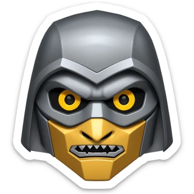 shredder tmnt head sticker