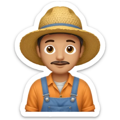 farmer cultivating a field sticker
