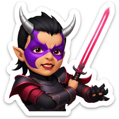 Demon-Horned Warrior sticker