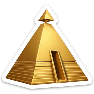 Egypt Pyramid, digital art emoji style, with professional lighting, no face on objects, white background sticker