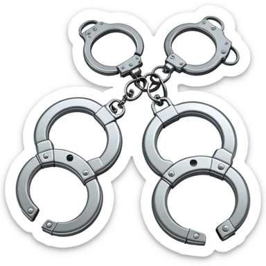 handcuffs simple sticker
