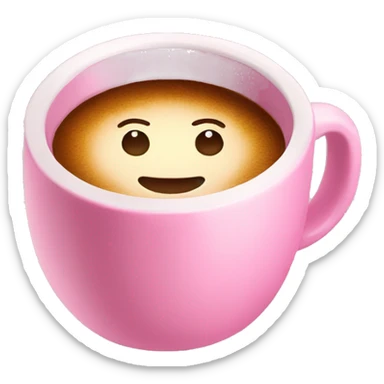 Coffee pink and writing Good morning  sticker