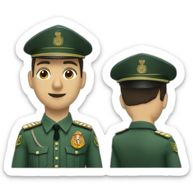 Guardia civil españa con tricornio sticker