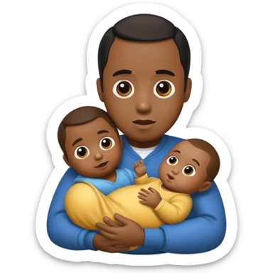 Diddy holding baby oi sticker