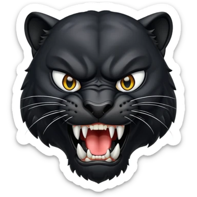 angry panther animal sticker