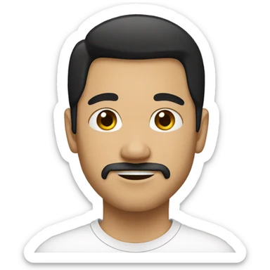 indonesian adult goatee no glasses black hair sticker