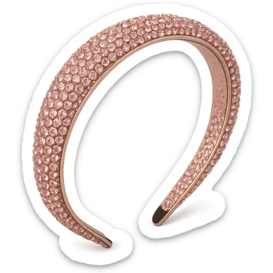 pink crystal headband, elegant and modern sticker