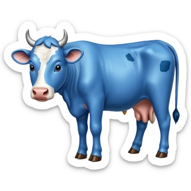Vaca azul sticker