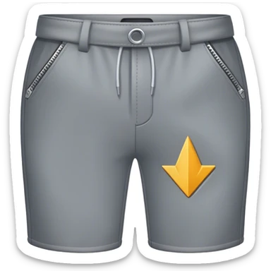 Grey Pants with hole where zip is located and arrow pointing at hole saying coinslot sticker