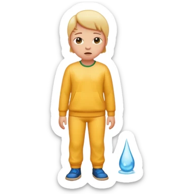 Person peeing on the floor  sticker