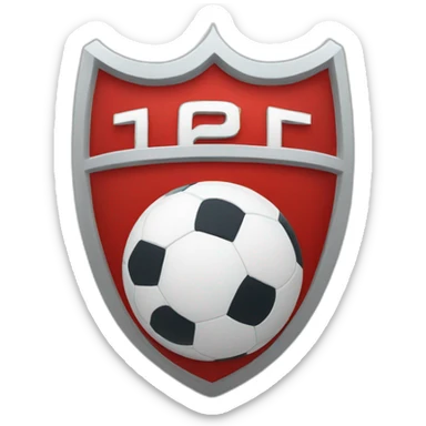 make a soccer team logo from threee letters PFD sticker