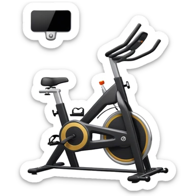 Stationery indoor bike in gym sticker