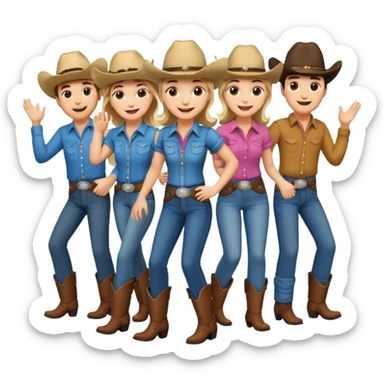 Line dance sticker