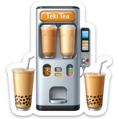 tokyo vending machine with milk tea sticker