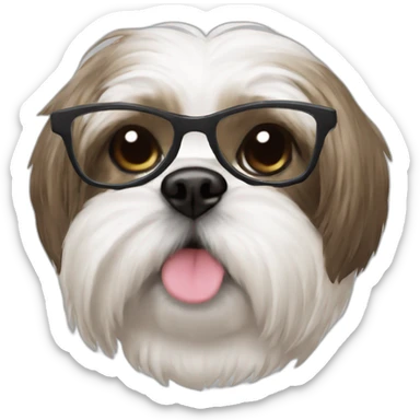 Shit tzu con gafas sticker