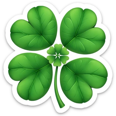 5 leaf clover sticker