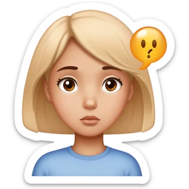 Girl with a thinking bubble saying “I have an idea bby” sticker