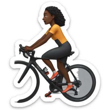 Black woman on Peloton sticker