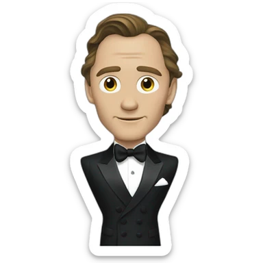Tom Hiddleston, as James Bond sticker