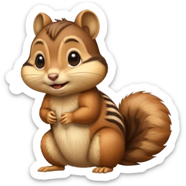 chipmunk with cheeks full sticker