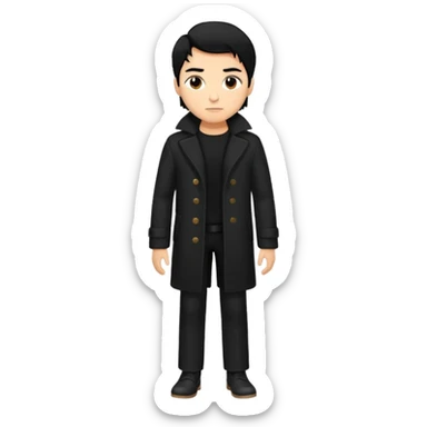 The Walking Man black hair all body sticker