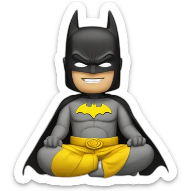 batman buddha sticker