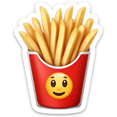 French fries with ketchup sticker