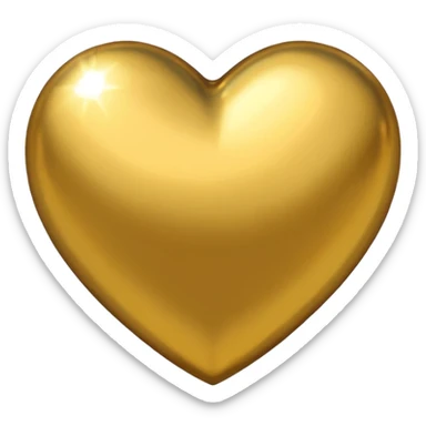 Gold heart emoji represents the golden age of life. Okay! sticker