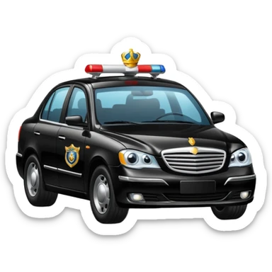 Black car fo officers sticker