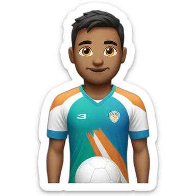 soccer player with indian jersey sticker