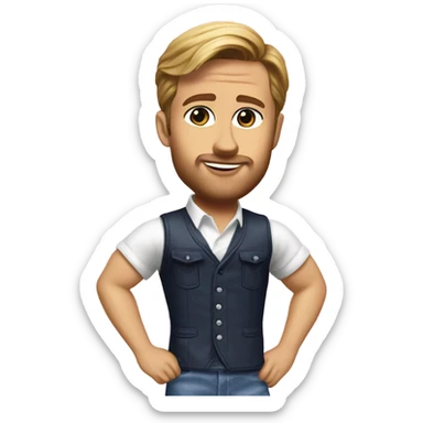 Ryan Gosling as Ken from the Barbie movie sticker