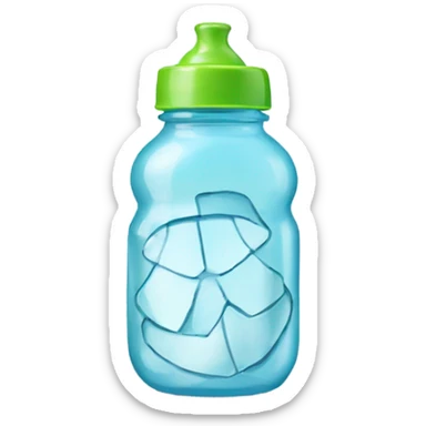 Cracked baby bottle sticker