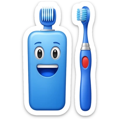 blue Toothbrush sticker