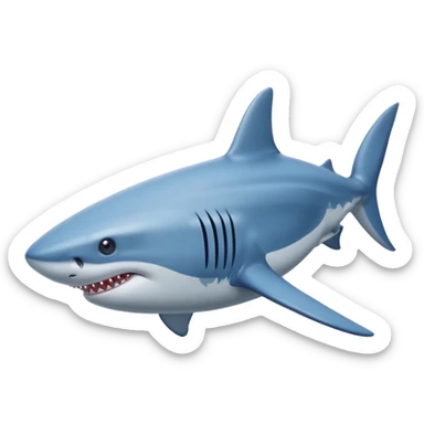 Shark with blue nikes  sticker