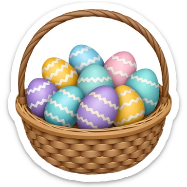 easter egg basket sticker