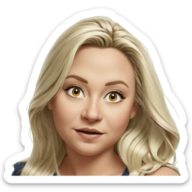 blonde girl portrait looking at viewer sticker