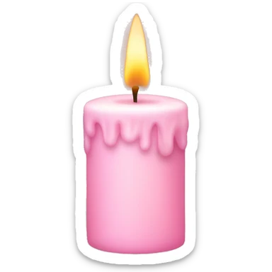 light pink candle sticker