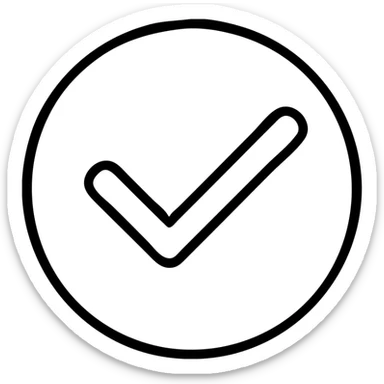 verified icon, clean, recognizable, suitable for social media sticker