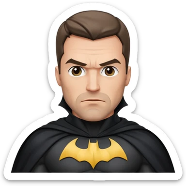 caucasian batman standing sticker